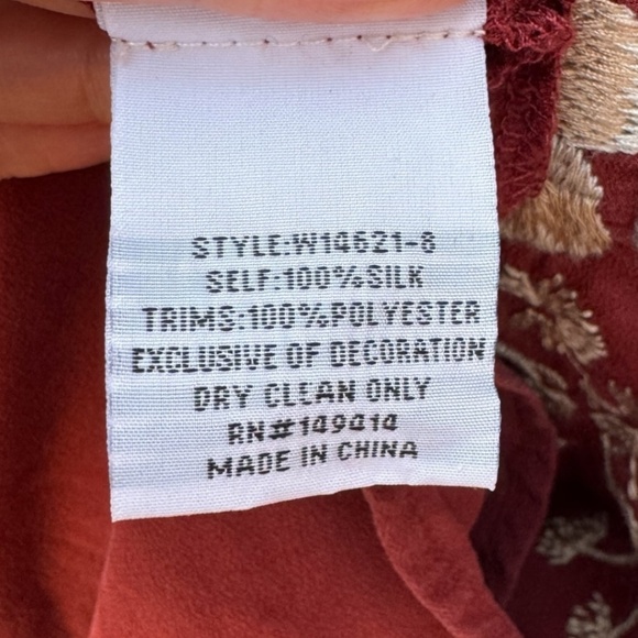 Johnny Was Silk Embroidered Blouse - Picture 6 of 11